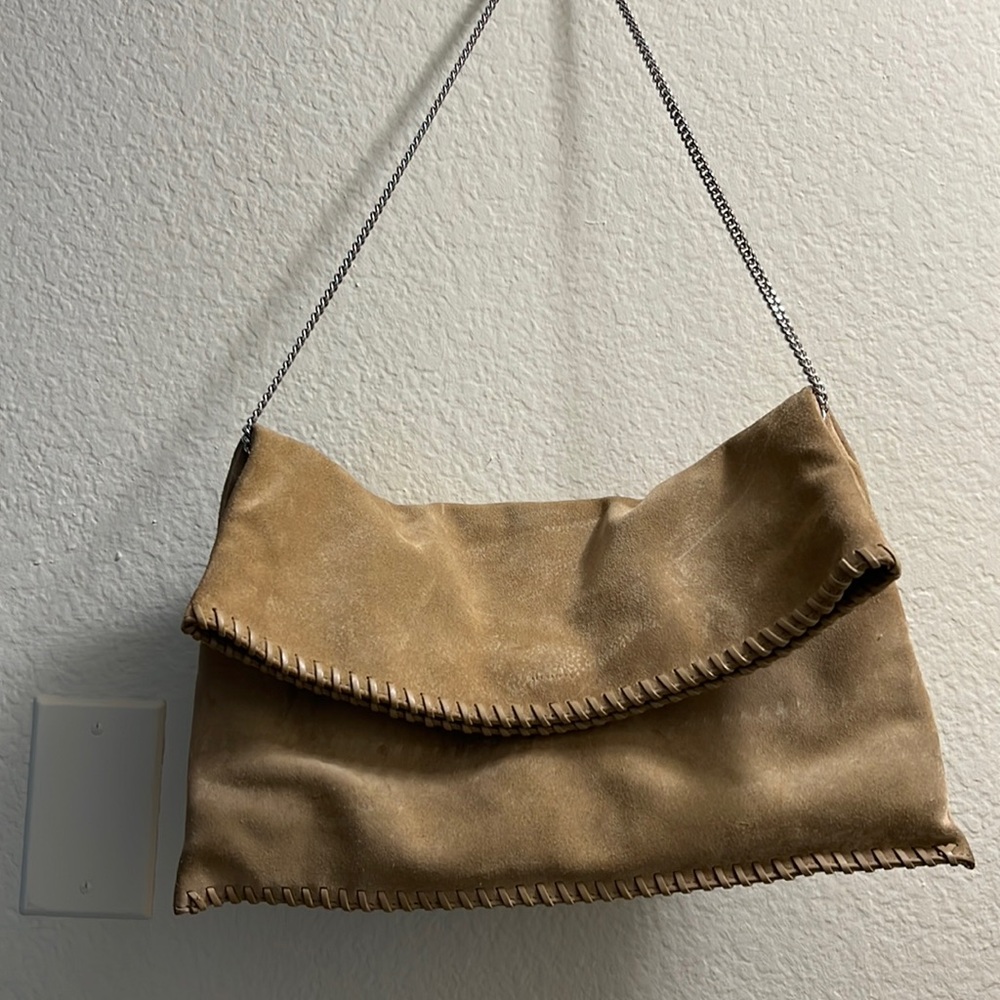 Allsaints Suede clutch and shoulder bag